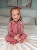Red and White Stripes Girl's 2 Piece Loungewear