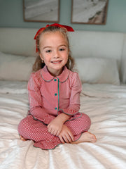 Red and White Stripes Girl's 2 Piece Loungewear