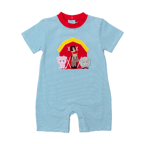 Applique Beach Bucket Boy's Romper -32S23