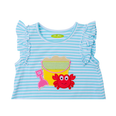 Applique Beach Bucket Girl's Short Set -30S23