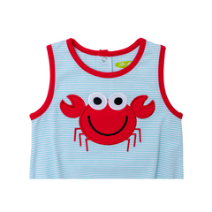 Applique Crab Boy's Romper - 40S23