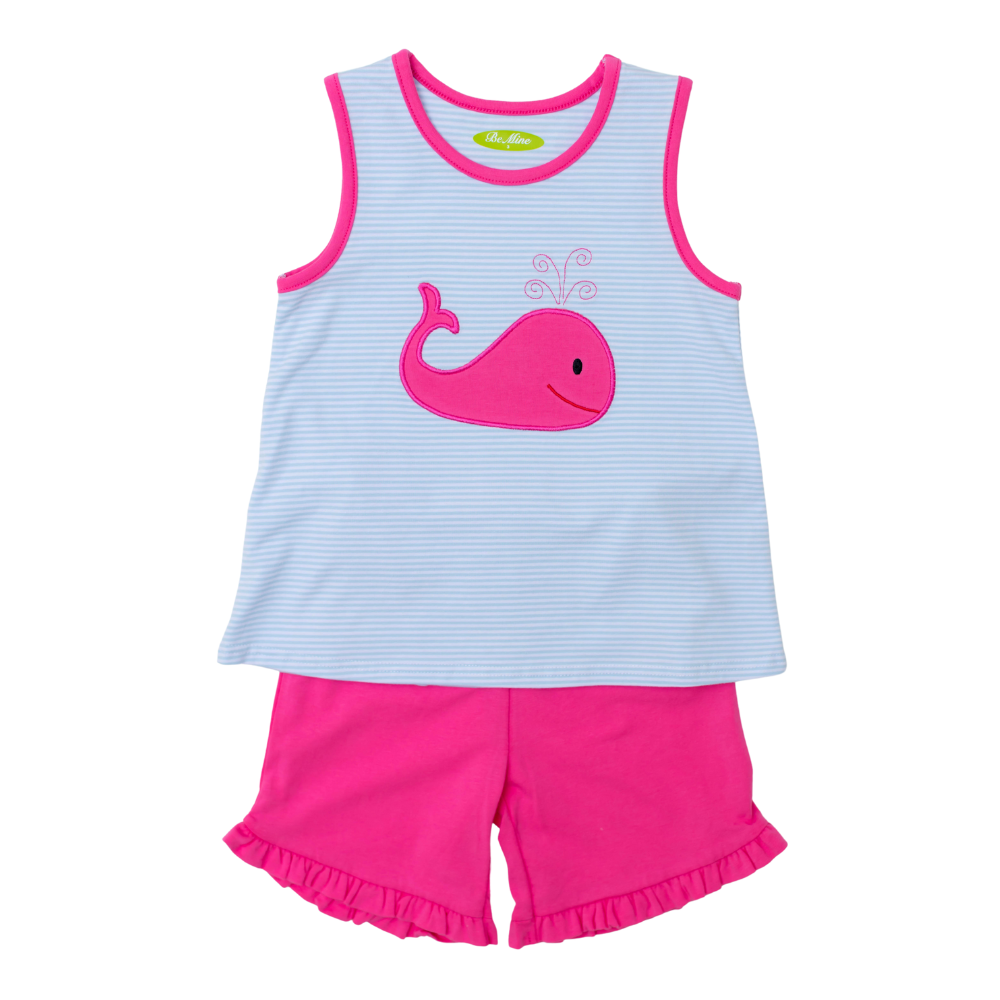Applique Whale Girl