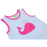 Applique Whale Girl's Short Set - 42S23