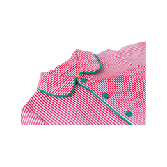 68L22  Red and White Stripes Adult 2 Piece Loungewear